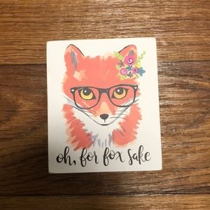 Fox wall art sign